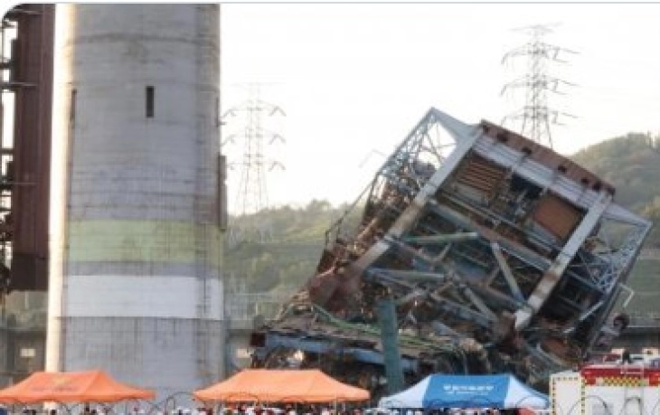 Најмалку тројца загинати при уривањето на термоелектрана во Јужна Кореја