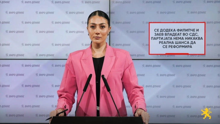 Андоновска: Се додека Филипче и Заев владеат во СДС, партијата нема никаква реална шанса да се реформира