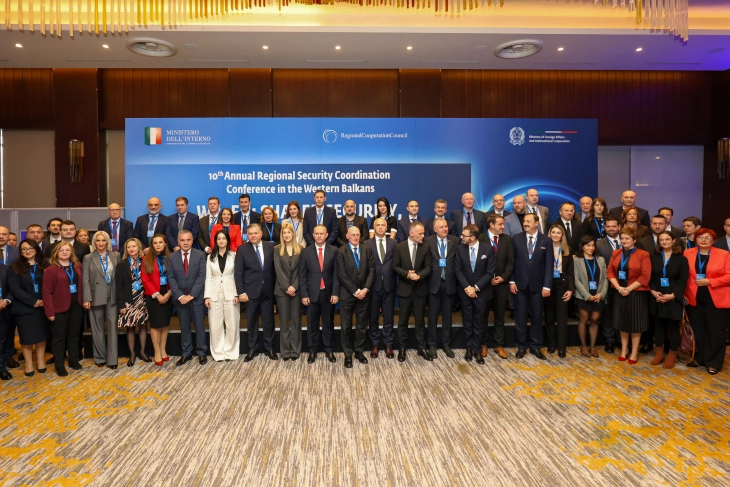 Регионална конференција за безбедносна координација: Соработката е единствен пат кон безбедност и стабилност