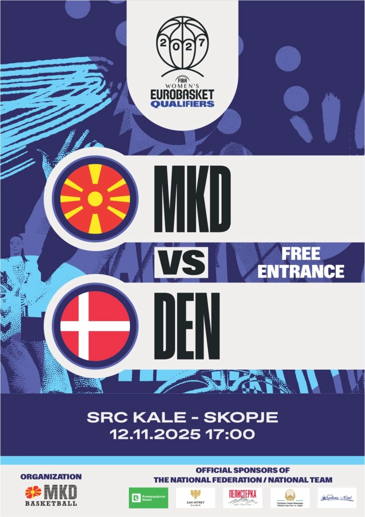 Бесплатен влез за дуелот на македонските кошаркарки со Данска