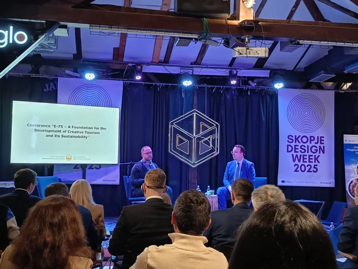 Обраќања на Николоски и Љутков на конференцијата „Е-75-Основа за развој на креативен туризам и негова одржливост“ (во живо)