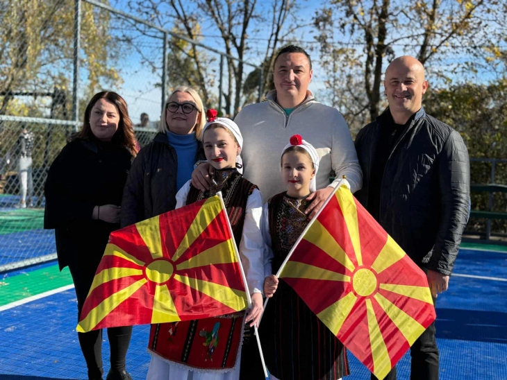 Пуштен во употреба обновен спортски центар во тетовско Доброште, Општина Теарце