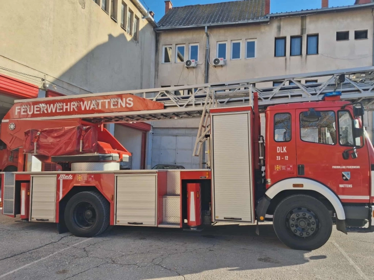 ТППЕ Куманово преку донација од Тирол, Австрија, доби противпожарно возило со корпа и хидраулична скала