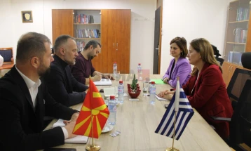 Zëvendëskryeministri Arben Fetai takoi ambasadoren greke Sofia Filipidu