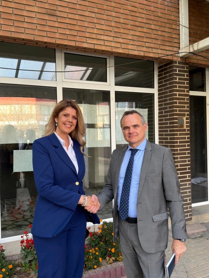 Амбасадорот на Франција Кристоф Ле Риголер во работна посета на Неготино 