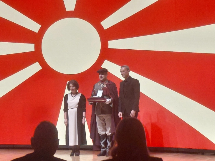 President Siljanovska-Davkova presents Sashko Kedev with Order 'September 8'