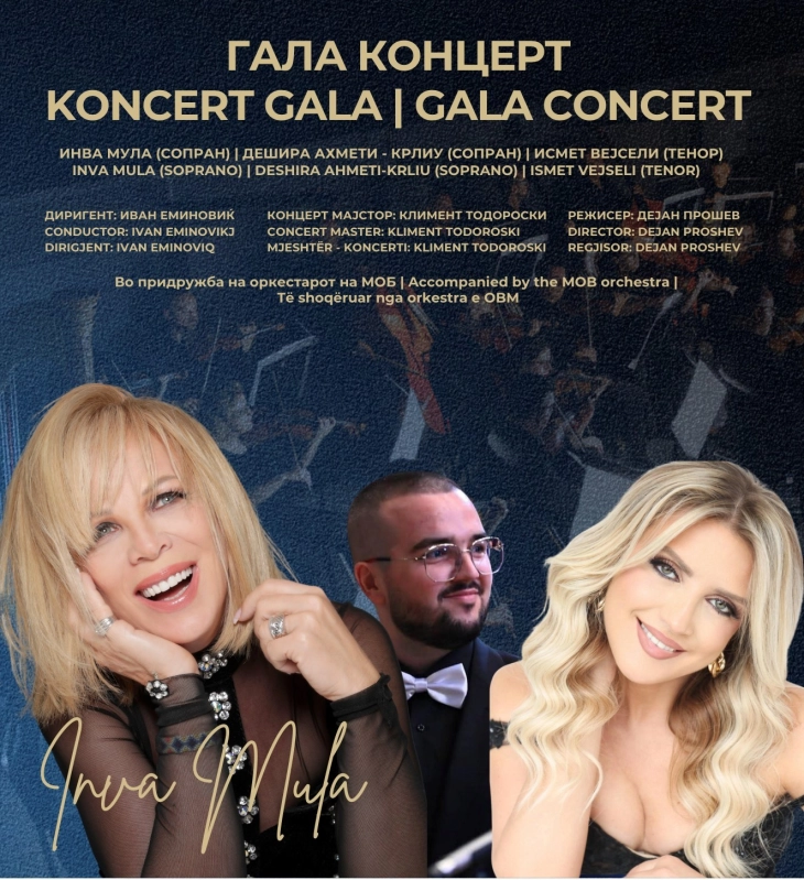 Koncert Gala në Operën dhe Baletin Nacional me divën e famshme botërore të operës Inva Mula