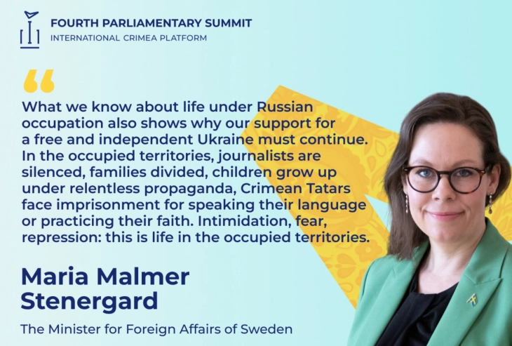Стенергард: Шведска нема да ја признае руската анексија на украински територии