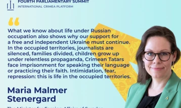 Стенергард: Шведска нема да ја признае руската анексија на украински територии