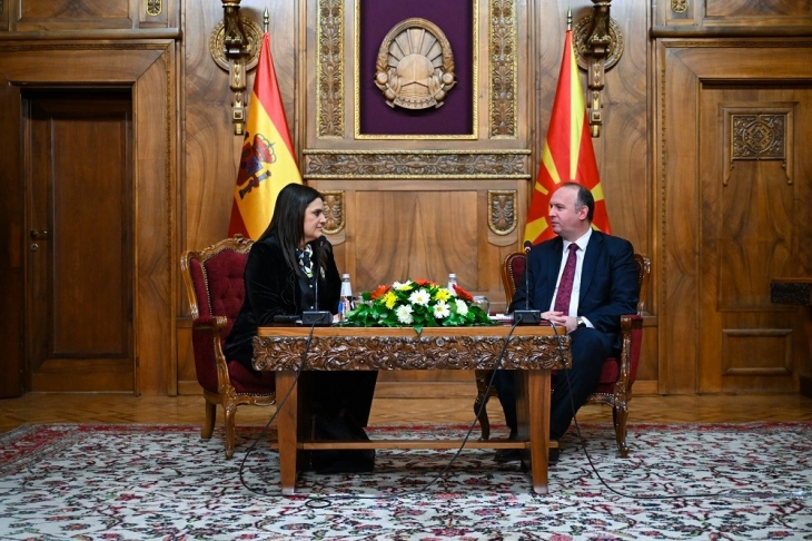 Gashi dhe Delegacioni i Senatit të Spanjës biseduan për perspektivën evropiane të Maqedonisë së Veriut