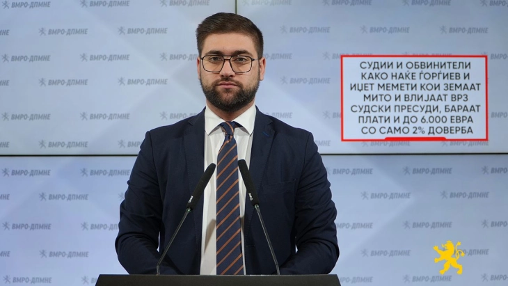 Манасиевски: Судии и обвинители како Наќе Ѓорѓиев и Иџет Мемети кои земаат мито и влијаат врз судски пресуди, бараат плати и до 6.000 евра со само 2% доверба