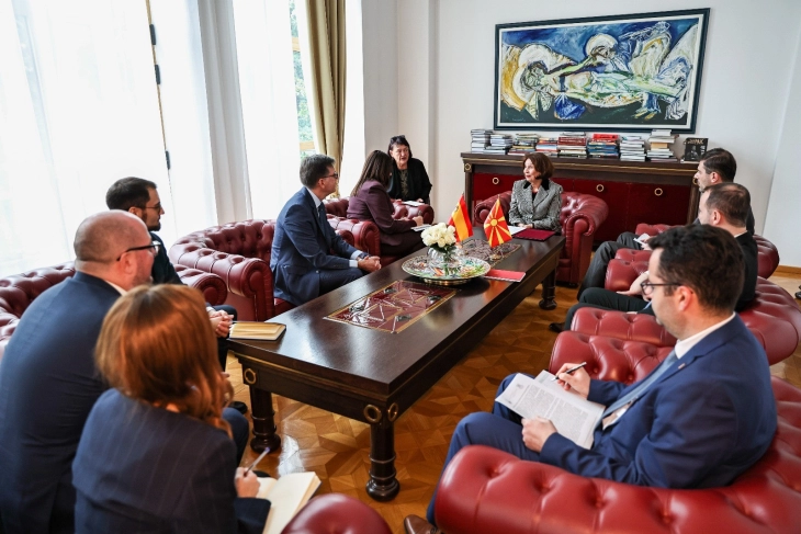 President Siljanovska-Davkova meets Spanish Senate delegation