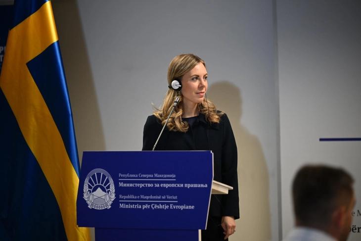 Розенкрац: Шведска цврсто стои зад Северна Македонија, ве охрабрувам да го искористите моментумот на проширување