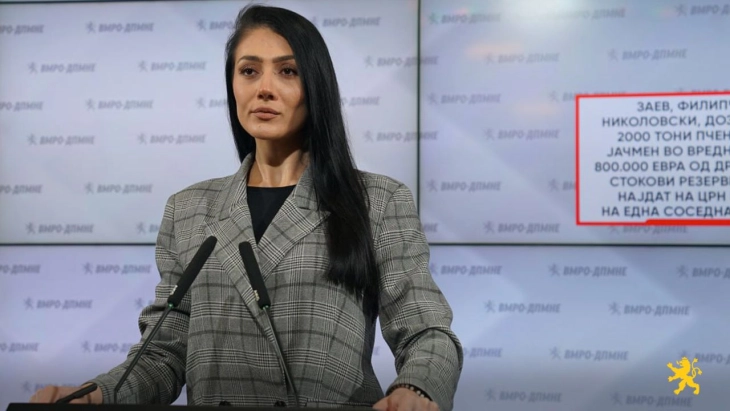 Aндоновска: Заев, Филипче и Николовски, дозволиле 2000 тони пченица и јачмен во вредност од 800.000 евра од државните стокови резерви да се најдат на црн пазар на една соседна држава