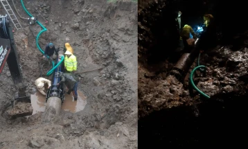 Гостивар без вода за пиење, градежна механизација оштетила две доводни цевки на водоводната мрежа