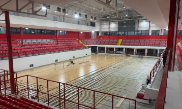 Герасимовски: Работнички добива модерна ФИБА сала, паркетот се поставува, се монтираат семафорите