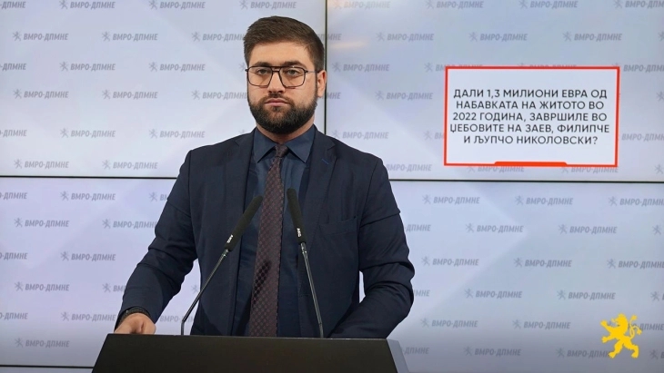 Манасиевски: Дали 1,3 милиони евра од набавката на житото во 2022 година, завршиле во џебовите на Заев, Филипче и Љупчо Николовски?