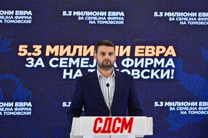 СДСМ: Семејна фирма на Ивица Томовски добила 161 тендер и 5,5 милиони евра