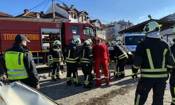 Во Берово одржана показна вежба за постапување при сообраќајна незгода со повредено лице