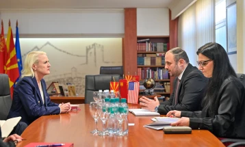 Skopje Mayor Gjorgjievski meets US Ambassador Aggeler