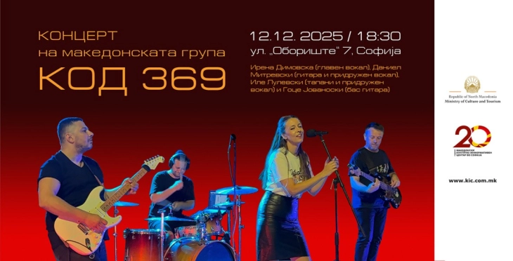 Концерт на  КОД 369 во македонскиот Културно информативен центар во Софија