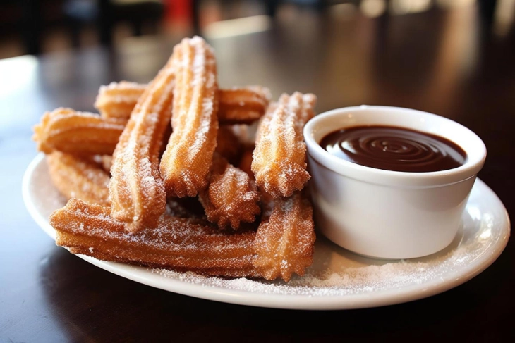Домашни Churros со чоколаден прелив
