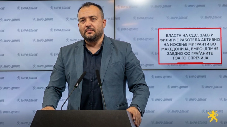 Лефков: Власта на СДС, Заев и Филипче работела активно на носење мигранти во Македонија, ВМРО-ДПМНЕ заедно со граѓаните тоа го спречија