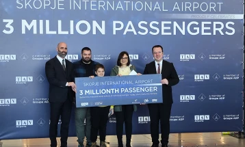 Скопскиот аеродром со три милиони патници, до крајот на годината се очекуваат 3,2 милиони