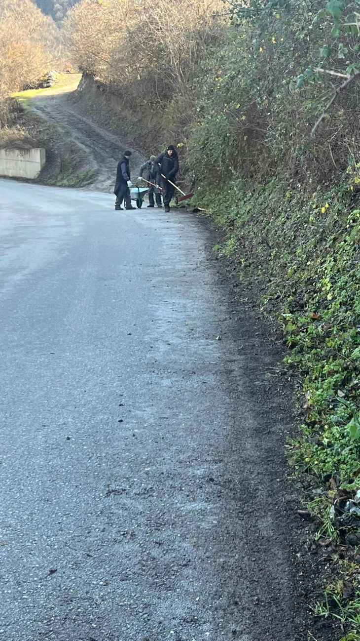 Во Општина Маврово и Ростуше се расчистуваат риголите и каналите покрај локалните патишта 