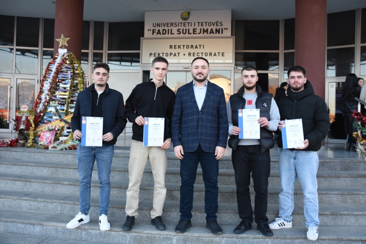 Studentët e Informatikës të Universitetit të Tetovës fitojnë vendin e parë në hakatonin kombëtar