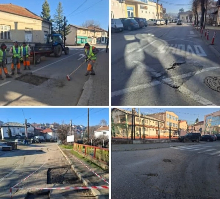 Се санира оштетената патна инфраструктура во Берово