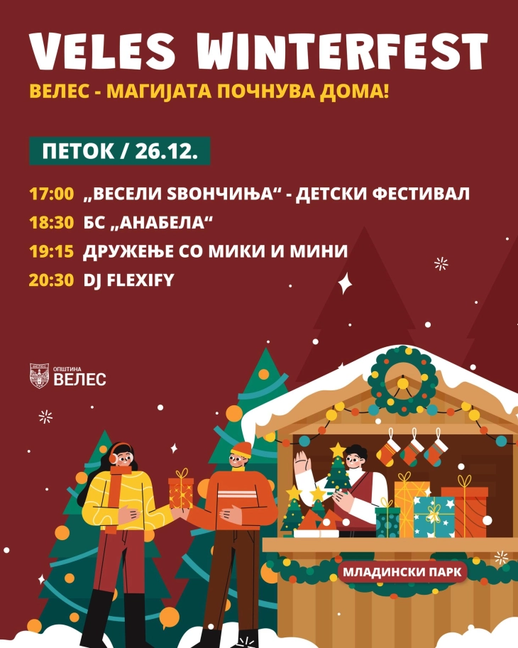 Во Велес по третпат ќе се одржи „Winterfest“