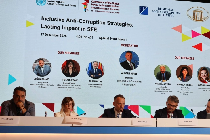 Fetai në COSP11 në Doha: Strategjitë kundër korrupsionit kërkojnë udhëheqje, zbatim dhe besim publik