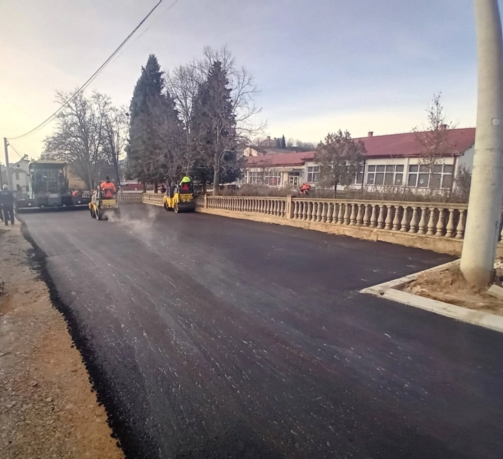 Асфалтиран дел од „Улица 4“ во селото Јакимово