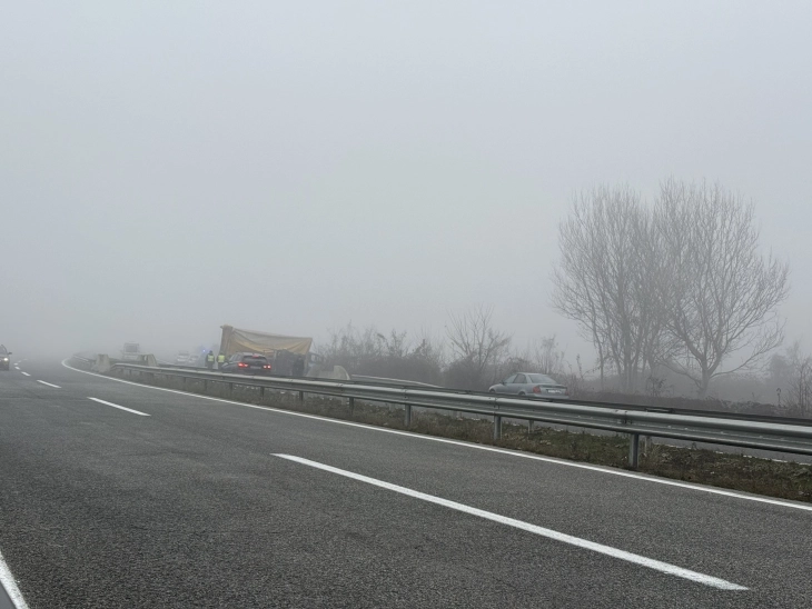 Повреден возач по судир на две товарни возила на автопатот Скопје-Тетово 