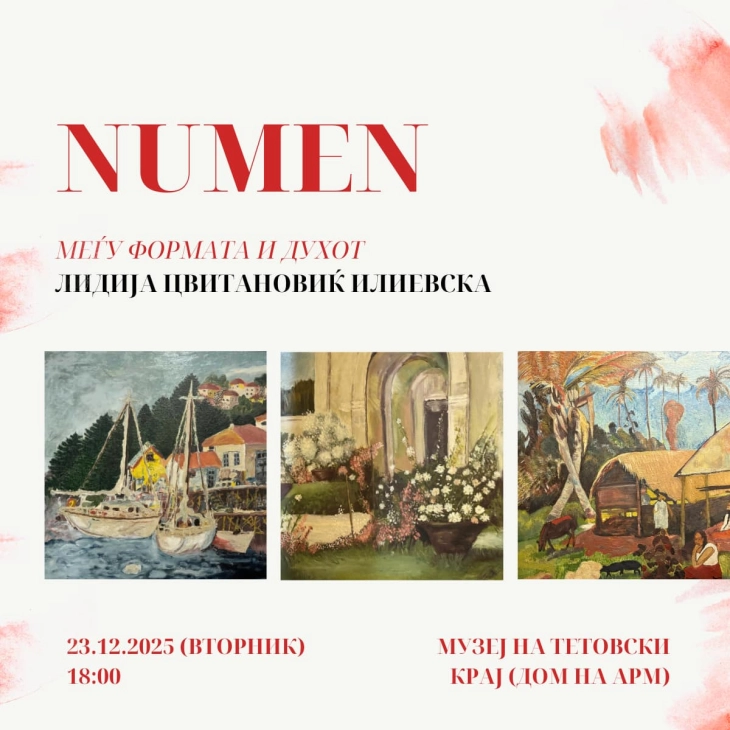 Во Тетово ликовната изложба „Нумен“ на авторката Лидија Цвитановиќ Илиевска