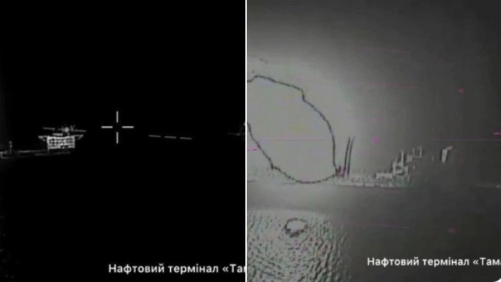 Украински дронови во текот на ноќта запалија резервоари за нафта во Краснодар