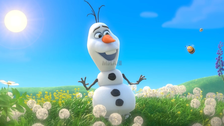 „Оживеан“ ликот на Олаф од „Снежното Кралство“ на „Дизни“