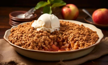 Зимски „Crumble“ од јаболка и овесни снегулки