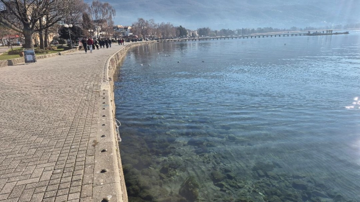 Нивото на водата на Охридското Езеро над просекот за овој период