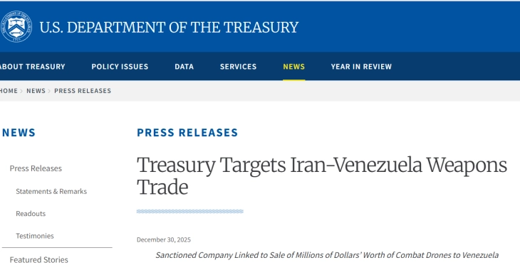 SHBA-ja vendosi sanksione kundër 10 personave dhe firmave nga Irani dhe Venezuela
