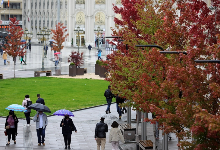 Облачно со локален дожд