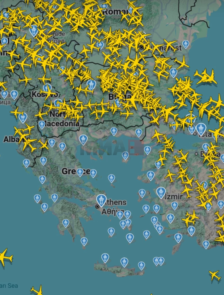 Во прекин авионскиот сообраќај во Грција поради проблем со радиофреквенциите