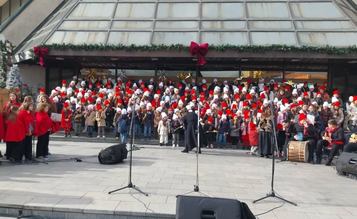 Во Струмица се одржаа Бадникарски концерт и поворка