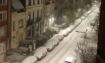 Снегот предизвика колони на патиштата и прекини во авиосообраќајот во Белгија и Холандија