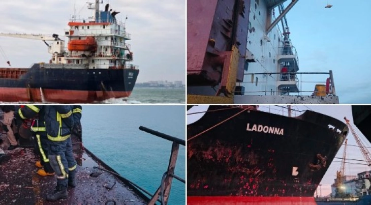 Киев: Руски дронови погодија два странски цивилни брода во регионот на Одеса