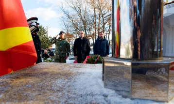 Minister Misajlovski, General Lafchiski pay respects to peacekeepers killed in Blace helicopter crash