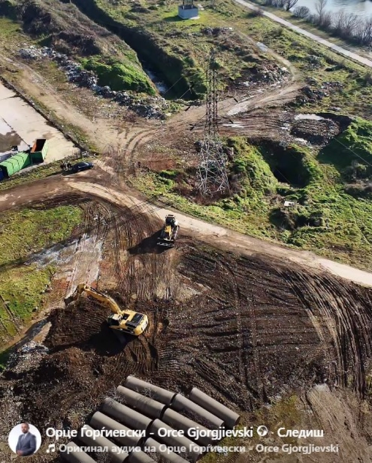 Ѓорѓиевски: Почна површинското чистење на депонијата Вардариште, следува процес на одгасување