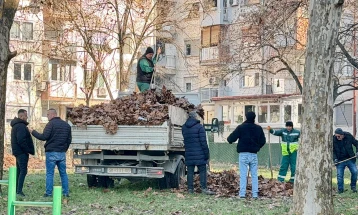 Продолжува акцијата за одржување на зеленилото во Чаир во соработка со ЈП „Паркови и зеленило“