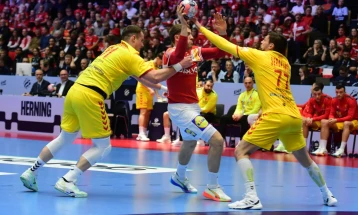 Македонските ракометари поразени со 12 голови разлика од Данска на стартот на ЕП